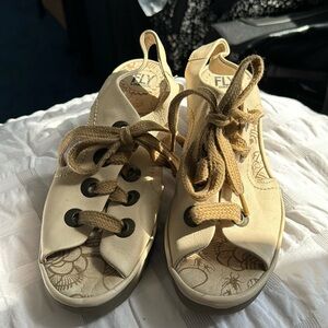 Fly London Lace Up Wedges